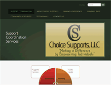 Tablet Screenshot of choicesupportsllc.com